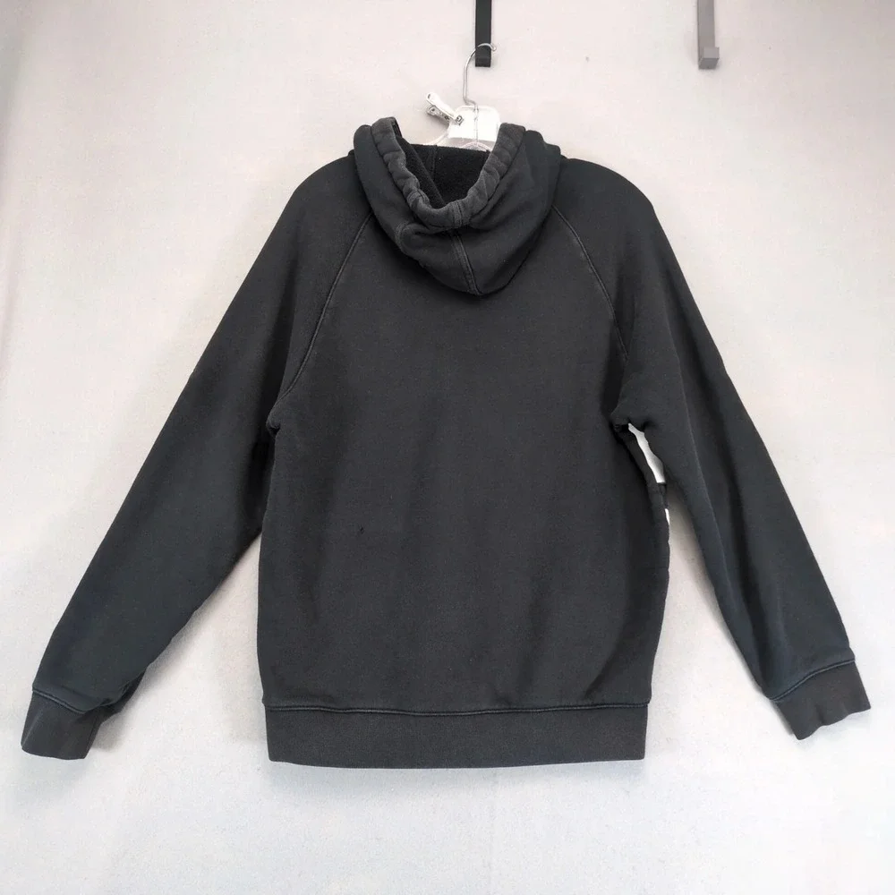 adidas Trefoil Black White Hoodie Mens S Oversized Colorblock Big Logo‎ Sporty